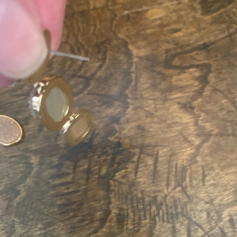 Elegant Gold‎ and Cream Dangle Earrings